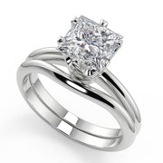 Miya 6 Prong Crown Princess Cut Diamond Engagement Ring - Nivetta